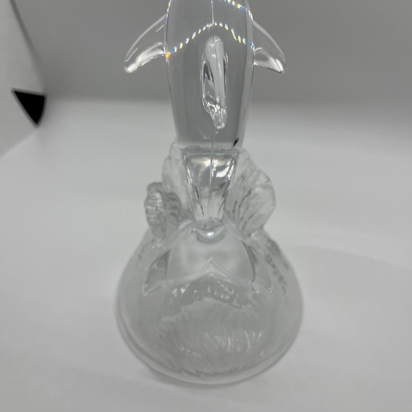 Cristal D'Arques Lead Crystal Dolphin Figure Statue France Clear Frosted - Picture 6 of 10
